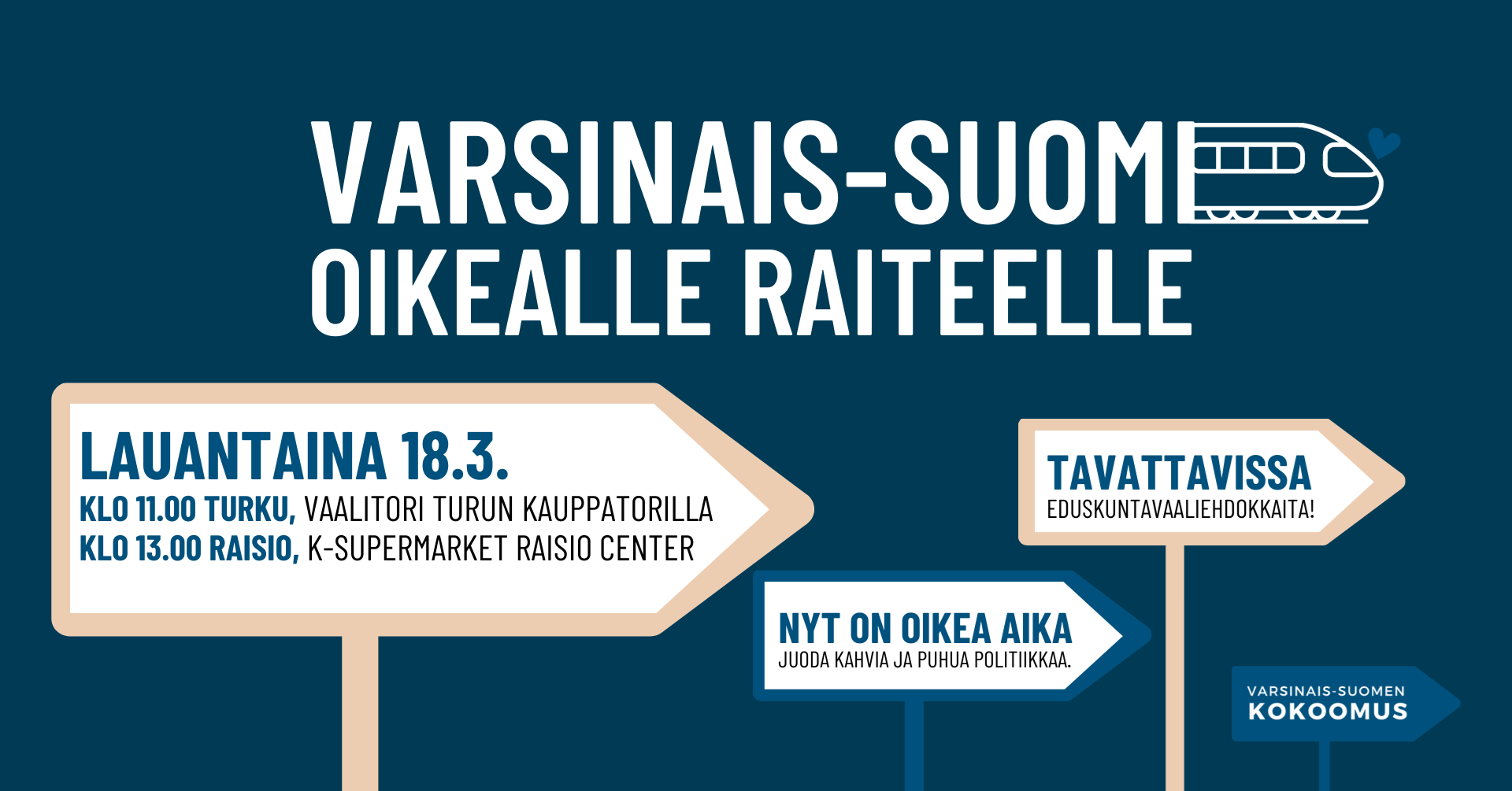 Varsinais-Suomi oikealle raiteelle: Turku ja Raisio  11:00 -   15:30